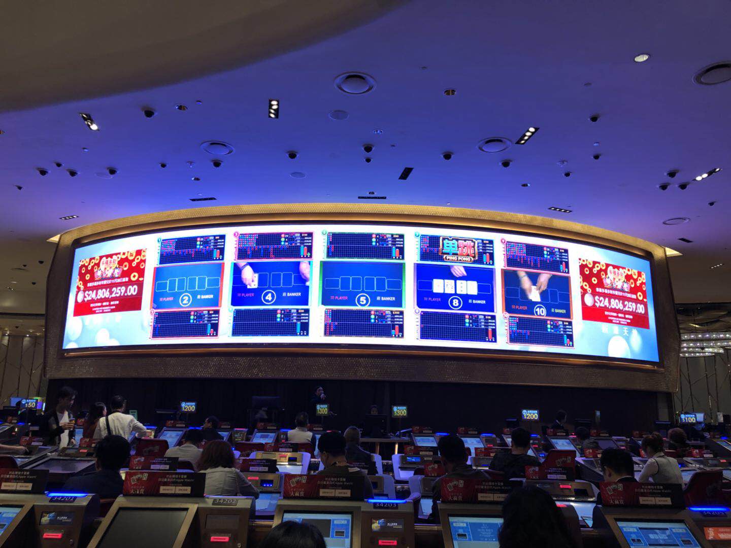 P1.9mm Indoor Fixed LED Screen for Casino in Maucao