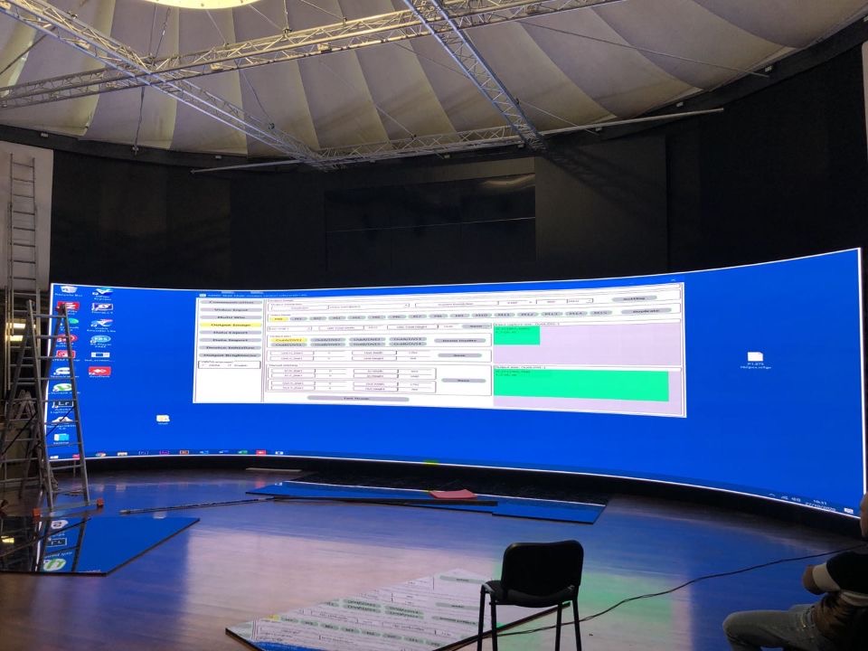 P1.87mm Indoor HD LED Wall for TV Station in Slovenia