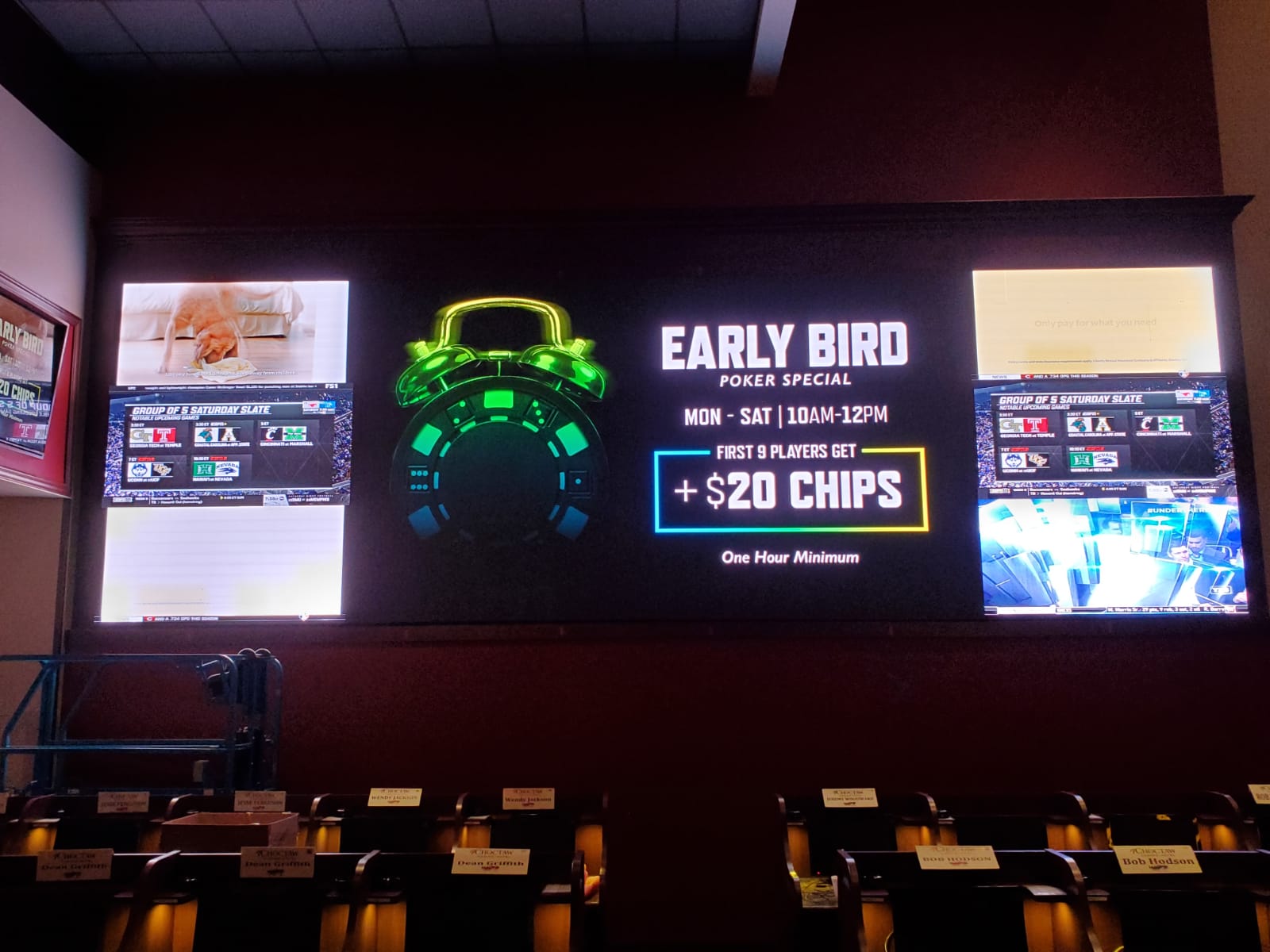 P1.87mm Indoor LED Wall for Casino in Oklahoma USA