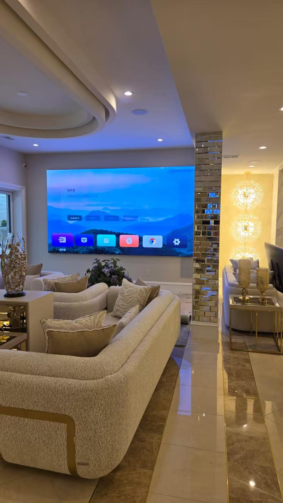 P0.93 MicroLED COB LED Wall 163” 4K for Home theater in USA